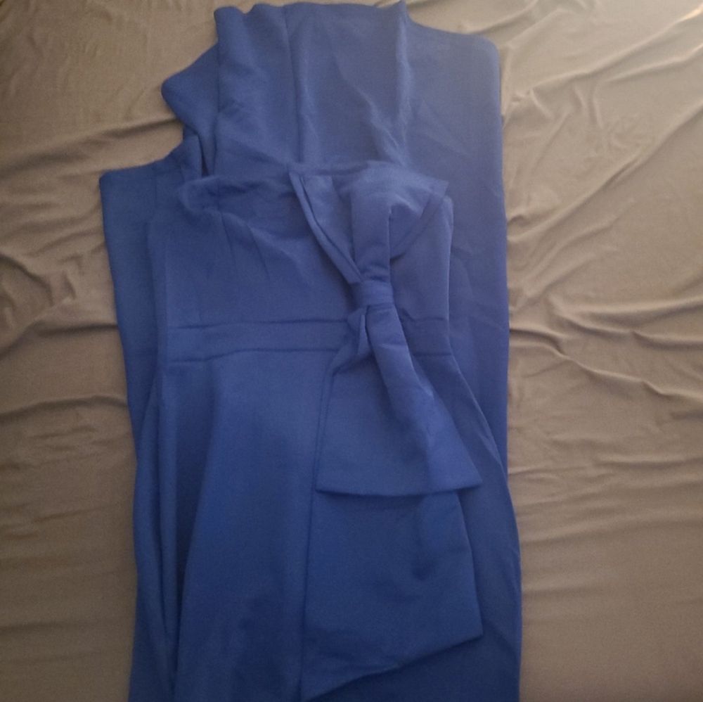 Sebowel elegant slash neck bow dress